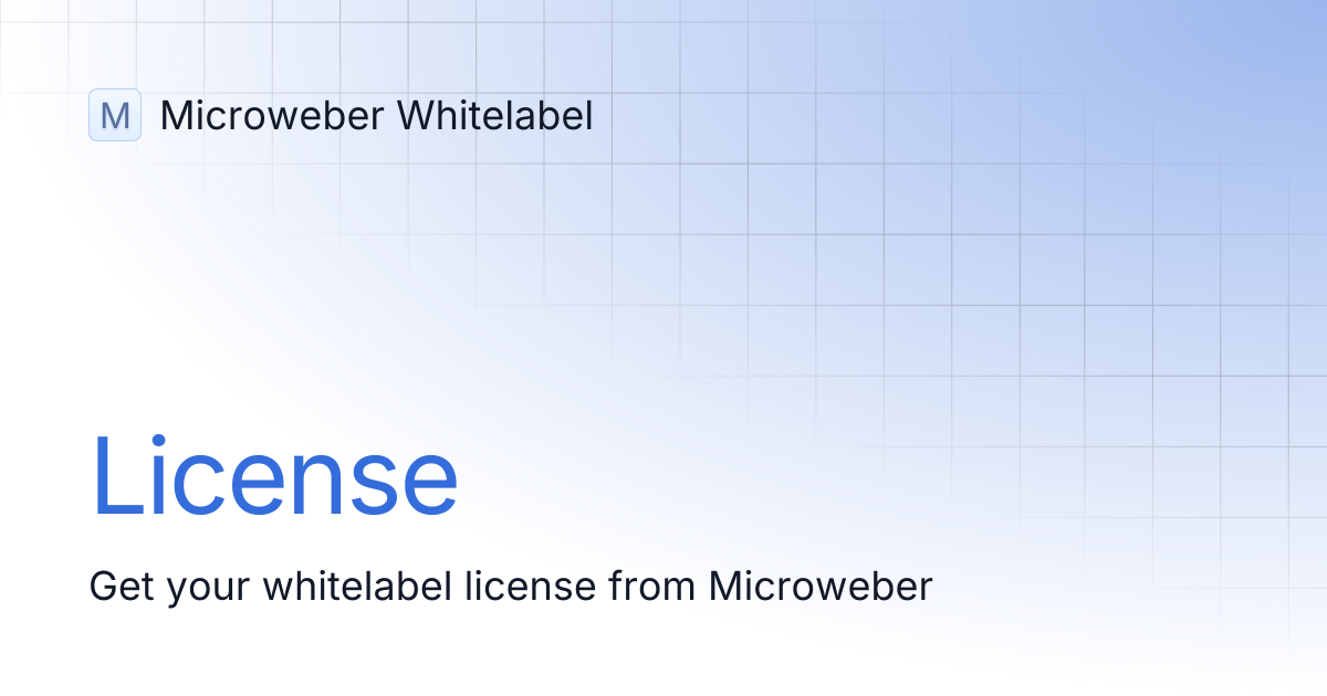 License | Microweber Whitelabel