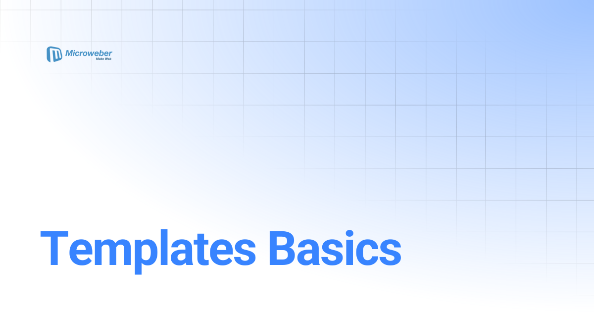 Templates Basics | microweber